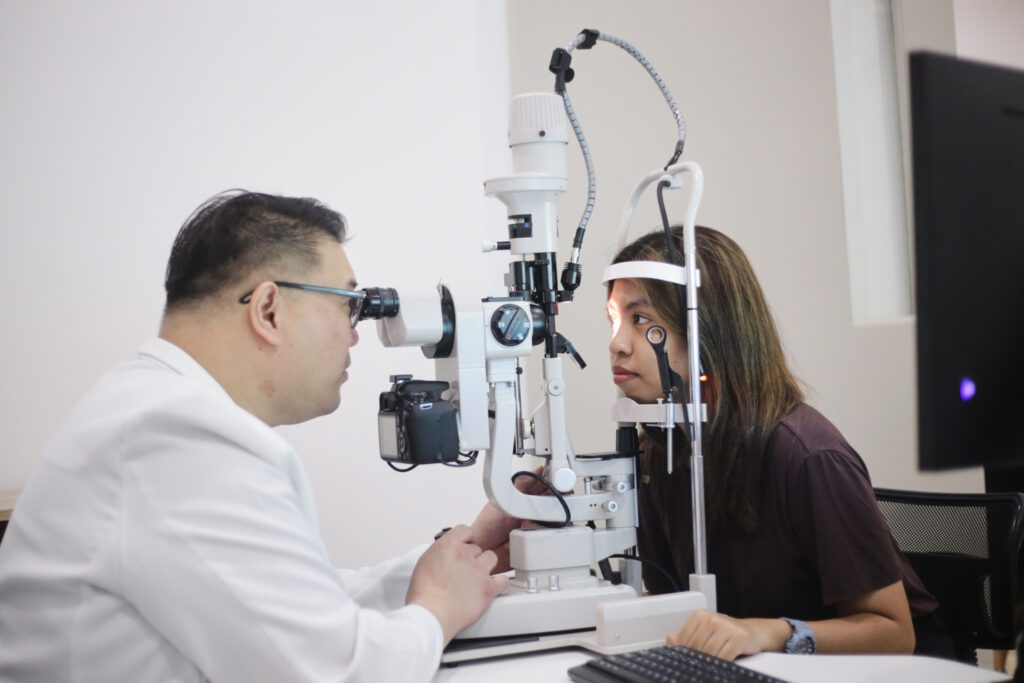 Optometrist Conducting Eye Exam